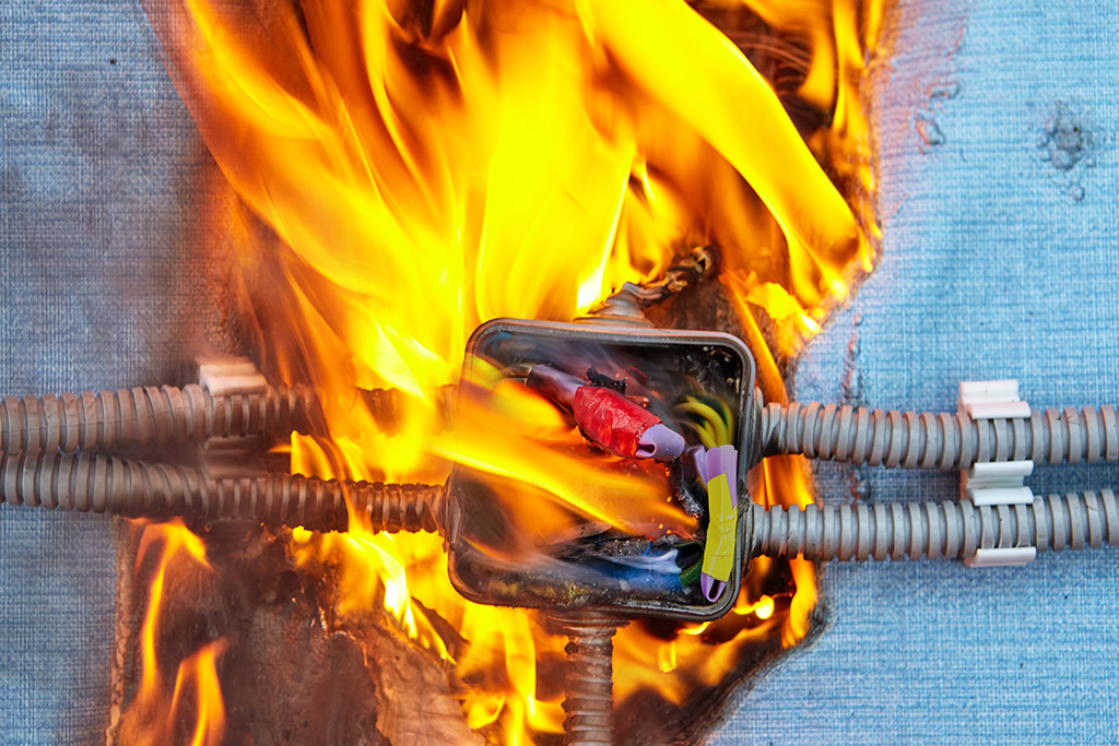 Incendie à cause d'une installation électrique non conforme